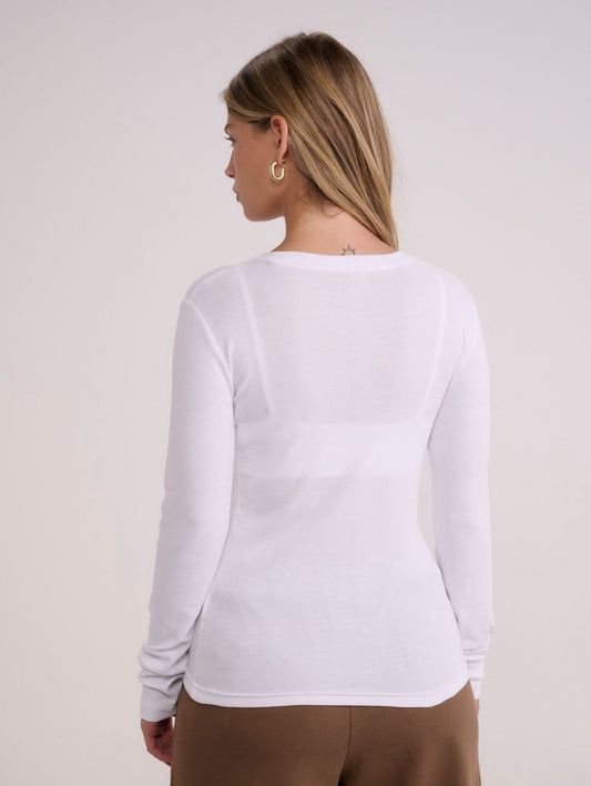 BASIC V NECK RIB-WOMEN